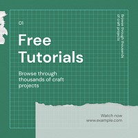 Free tutorial Instagram post template