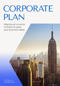 Corporate plan poster template   & design