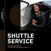 Shuttle service Instagram post template