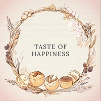 Taste of happiness Instagram post template