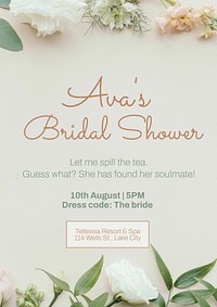 Bridal shower poster template