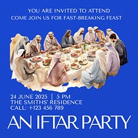 Iftar party Instagram post template