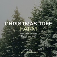 Christmas tree farm Instagram post template