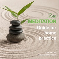Meditation Facebook post template  design