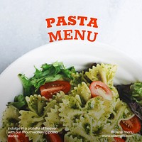 Pasta menu Instagram post template