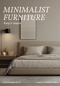 Minimalist furniture poster template