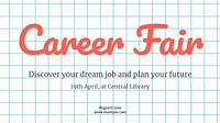 Career fair blog banner template  