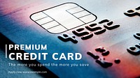 Premium credit card blog banner template