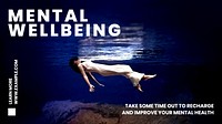 Mental wellbeing blog banner template