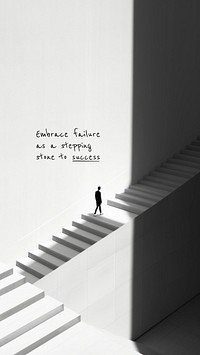 Failure & success quote  mobile phone wallpaper template