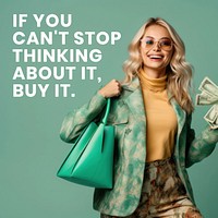 Shopping quote Instagram post template