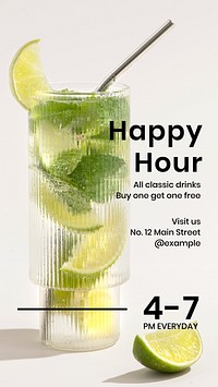 Happy hour  Instagram post template