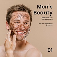 Men's beauty Instagram post template