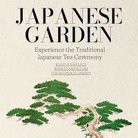 Japanese garden Instagram post template  