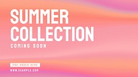 Summer collection  blog banner template