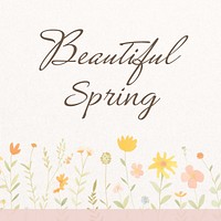 Beautiful spring Instagram post template