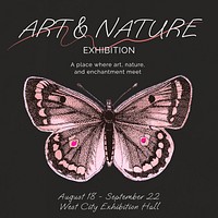 Art nature exhibition Facebook post template