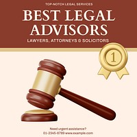 Legal advisors Instagram post template