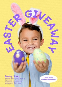 Easter giveaway  poster template