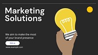 Marketing solutions blog banner template  