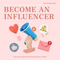 Influencer Instagram post template