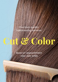 Cut & color    poster template