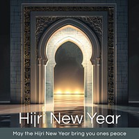 Hijri new year Instagram post template