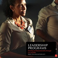 Leadership programs Instagram post template  