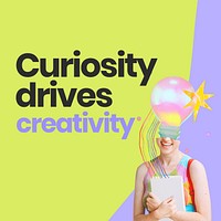 Curiosity & creativity  Instagram post template