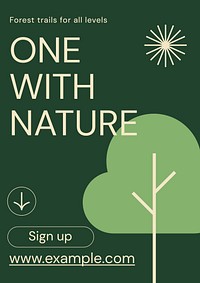 Nature trails poster template