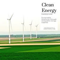 Clean energy Instagram post template  