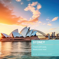 Sydney travel Instagram post template