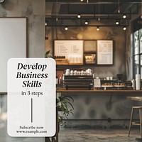 Develop business skills Instagram post template