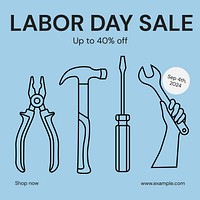 Labor day sale Facebook post template