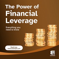 Financial leverage Facebook post template