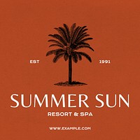 Resort logo Instagram post template