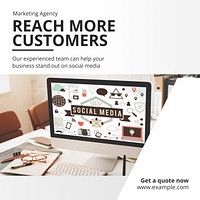 Reach more customers Instagram post template