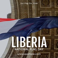 Liberia flag day Instagram post template