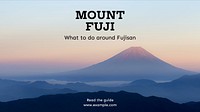 Mount Fuji blog banner template