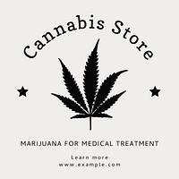 Cannabis store Instagram post template  