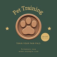 Pet training Instagram post template