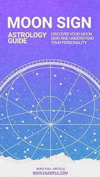 Moon astrology Facebook story template
