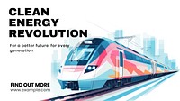 Clean energy revolution blog banner template