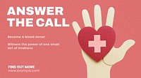 Blood donation blog banner template