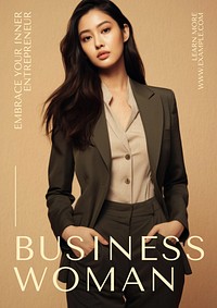 Business women  poster template