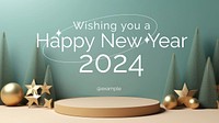 Happy new year blog banner template