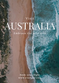 Visit Australia poster template
