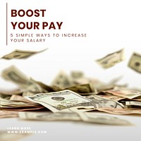 Boost your salary Facebook post template