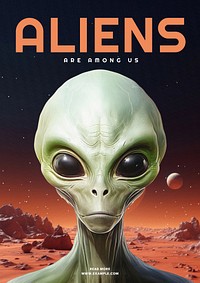 Alien among us   poster template