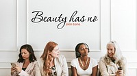 Beauty no skin tone blog banner template